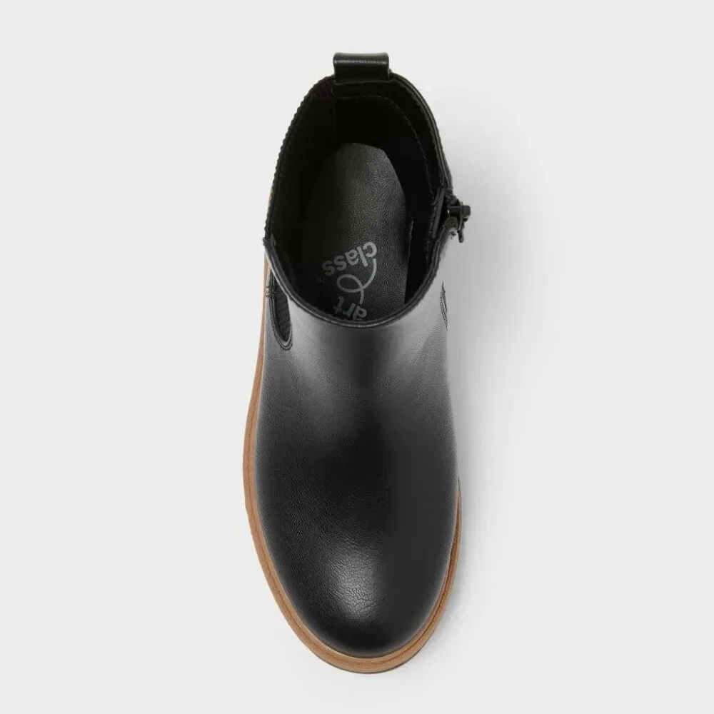 NEW Art Class Kids' Laurel Chelsea Boots - Black